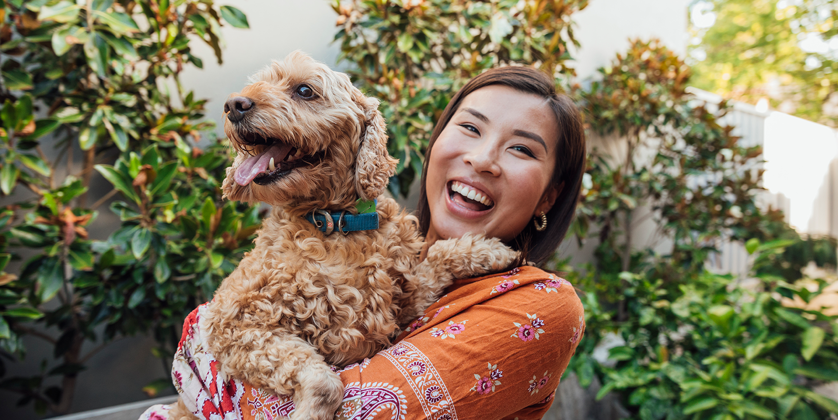 woman with dog
